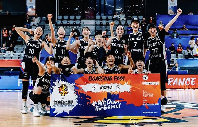 17회 연속 월드컵 본선 진출에 성공한 한국 여자 농구 대표팀./FIBA