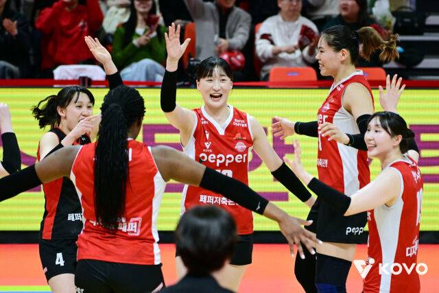 승리한 페퍼저축은행./KOVO