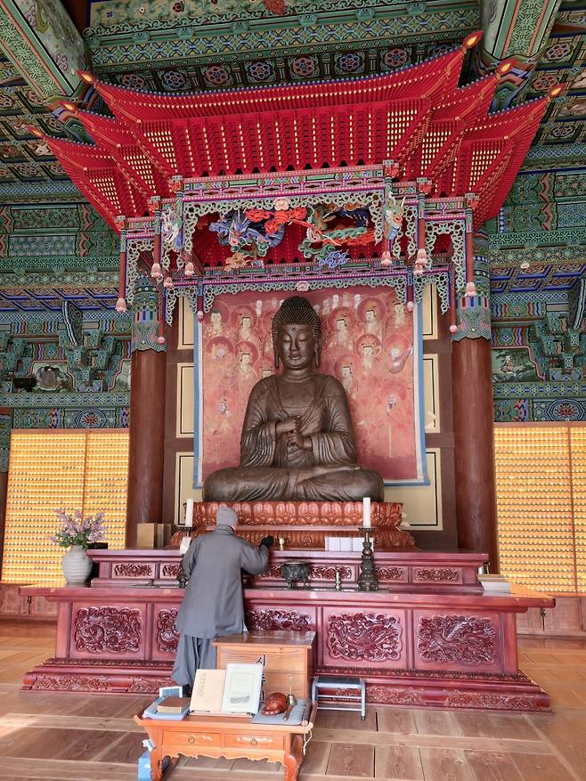 보림사 국보 철조비로자나불좌상.