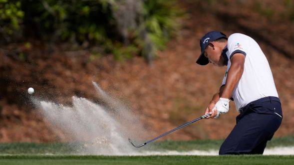 김시우가 더 플레이어스 챔피언십 4라운드 2번 홀에서 벙커 샷을 하고 있다. 폰테베드라비치=AP연합뉴스