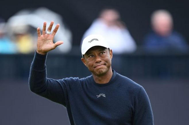 2024년 7월 제152회 디 오픈 챔피언십에 출전한 타이거 우즈. R&A