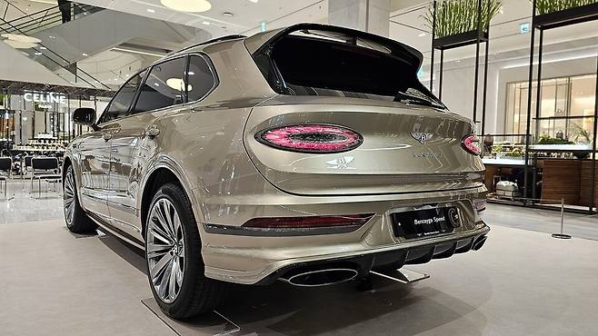 벤틀리 '더 뉴 벤테이가 스피드'의 측후면./곽호준 기자