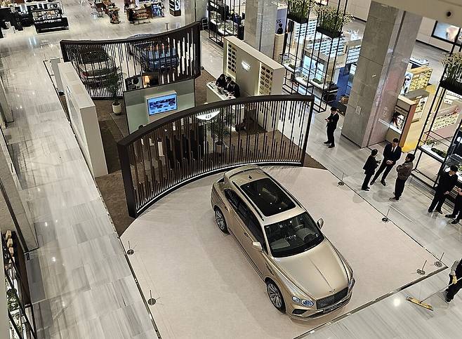 '벤틀리 팝업, 앤 모어(Bentley Pop-up, and More)' 스페셜 팝업 부스의 모습./곽호준 기자