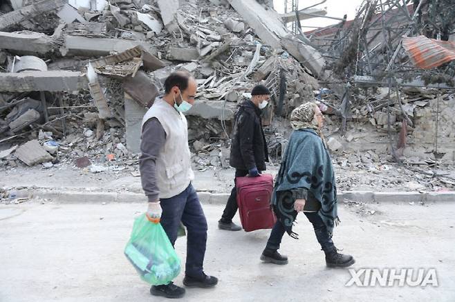 폐허가 된 테헤란 시내 (신화=연합뉴스)