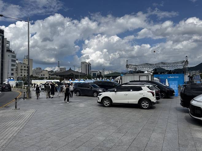 다음날(7일) 대회를 앞두고 리허설을 진행 중인 동구 5·18민주광장. /임지섭 기자 ljs@namdonews.com