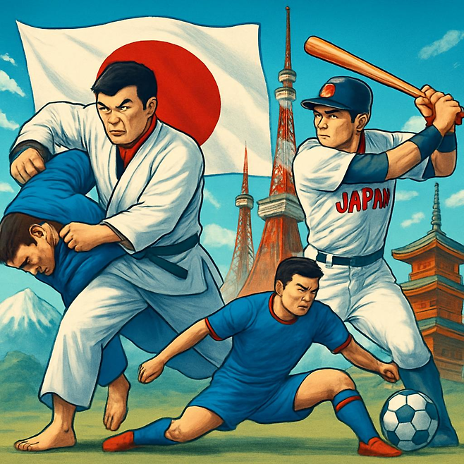 일본 스포츠의 국제경쟁력이 아시아를 넘어 세계 정상권으로 급상승했다. AI 생성 이미지