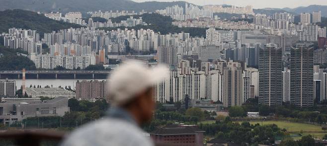 서울 남산에서 바라본 아파트 모습.(사진=이데일리 이영훈 기자)
