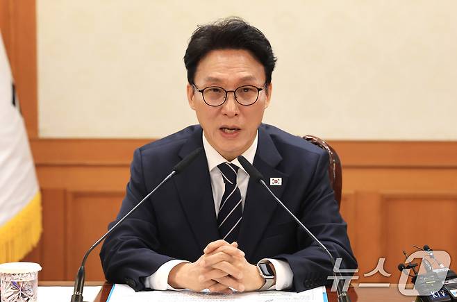 김민석 국무총리가 지난 11일 서울 종로구 정부서울청사에서 열린 새만금·전북 대혁신TF 킥오프 회의에서 모두발언을 하고 있다. 2026.3.11 ⓒ 뉴스1 임세영 기자