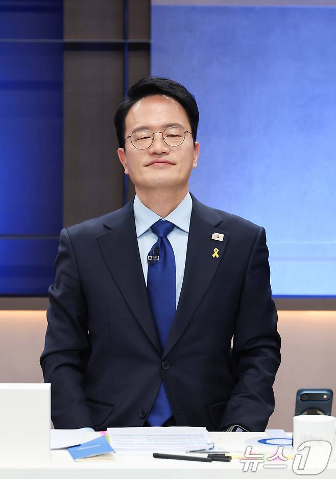 20일 서울 마포구 JTBC에서 열린 더불어민주당 서울시장 예비경선 합동토론회에 박주민 예비후보가 참석하고 있다. 2026.3.20 ⓒ 뉴스1 국회사진기자단