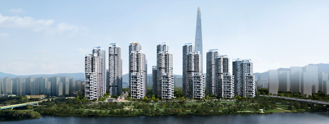 서울 송파구 신천동 장미 1·2·3차아파트 재건축 정비계획 조감도. 서울시