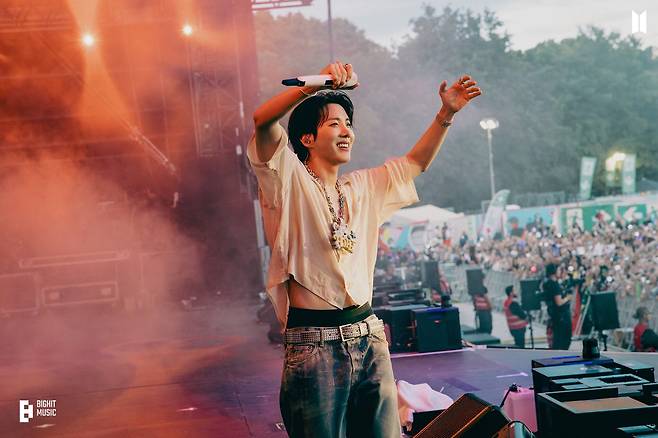 2025년 '롤라팔루자 베를린'에서 제이홉. /빅히트뮤직