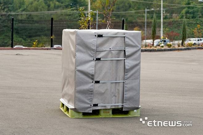 주영피앤에스가 개발한 친환경 파레트 포장재 '에코번들'