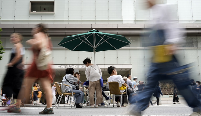일본 도쿄 긴자 거리. 연합뉴스