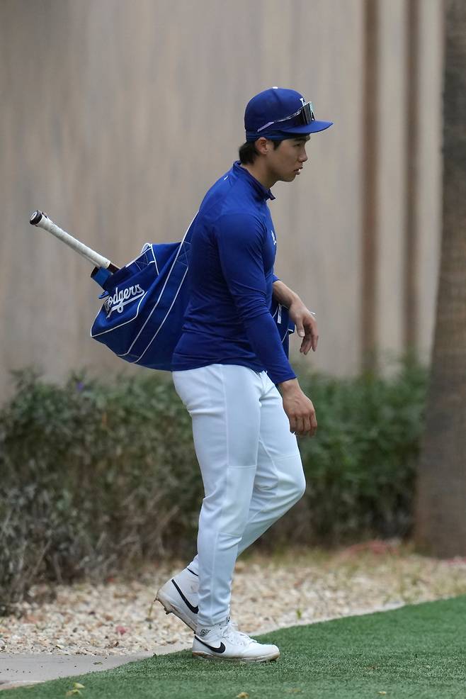 LA 다저스 스프링캠프의 김혜성. AP연합뉴스