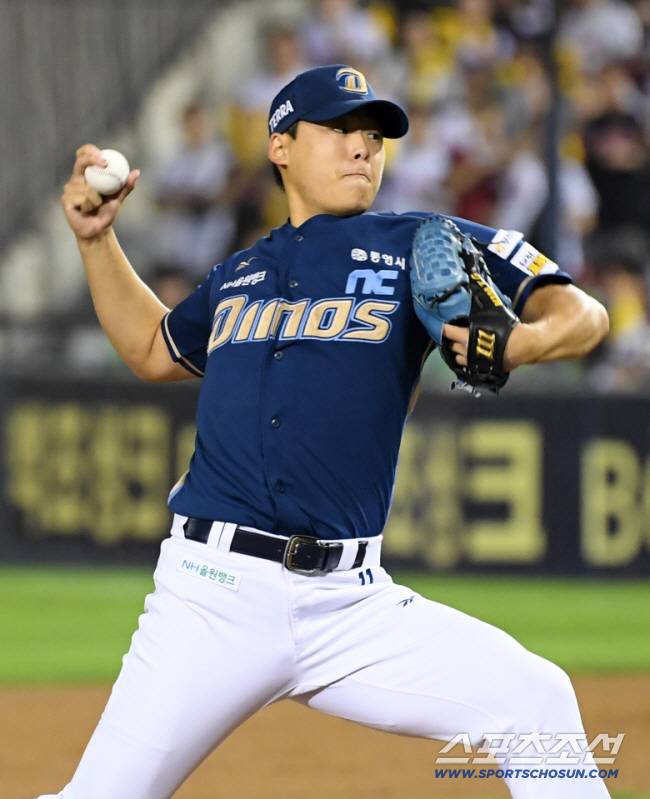 1일 잠실구장에서 열린 LG 트윈스와 NC 다이노스의 경기. NC 김태경이 역투하고 있다. 잠실=박재만 기자 pjm@sportschosun.com/2025.10.01/