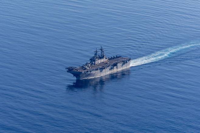 중동지역으로 이동 중인 것으로 알려진 미 해군 자산 USS복서. / 사진=미 해군 제공