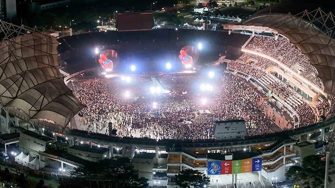 ▲ 그룹 방탄소년단(BTS)이 다음달 9일·11일·12일 월드투어 '아리랑' 고양 공연을 가질 고양종합운동장. /사진제공=고양시