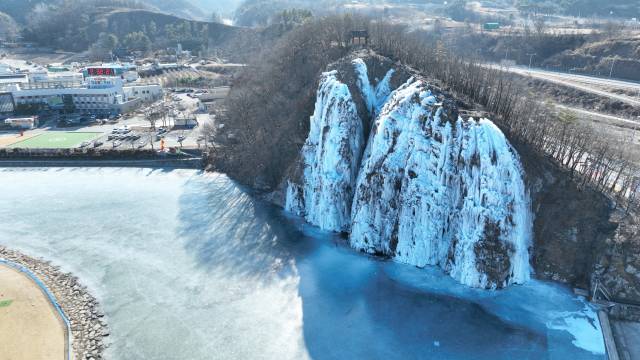 청송군 청송읍 현비암 얼금 장벽의 모습. 청송군 제공