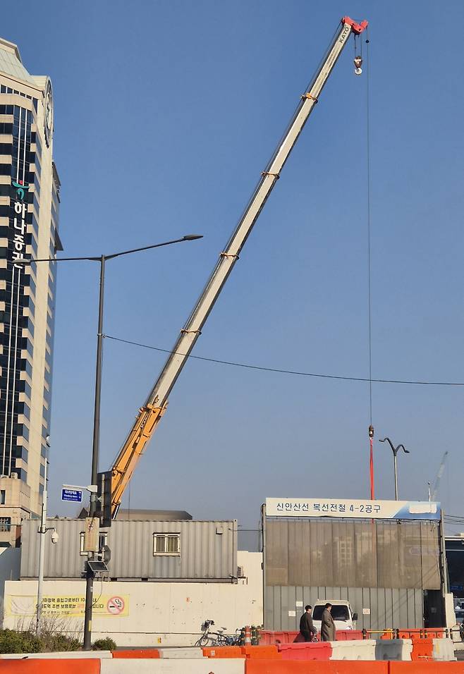 서울 여의도 인근 신안산선 복선전철 4-2공구 공사현장(이난희 기자 @nancho0907)
