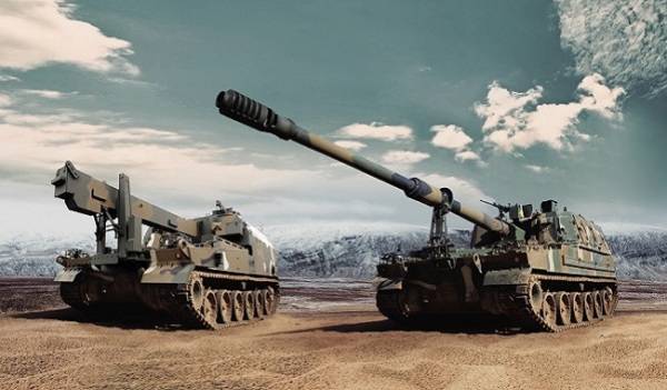 한화에어로스페이스가 스페인 현지 기업과 K9 자주포 생산을 위한 MOU를 체결했다. 사진은 한화에어로스페이스의 K9 자주포와 K10 탄약운반차량./사진=한화에어로스페이스 제공