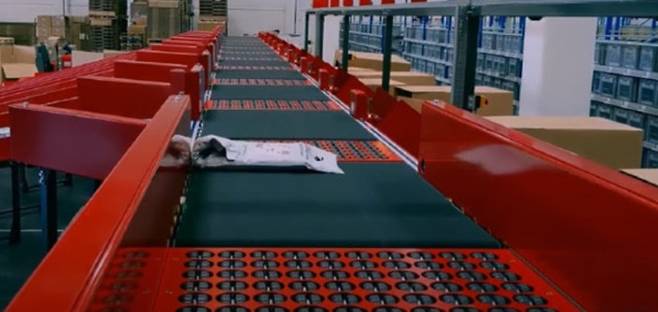 현장에 적용된 티엑스알로보틱스 휠소터. /사진: 티엑스알로보틱스 제공