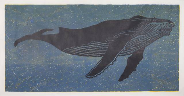 류연복, 고래의 꿈, 2021, 목판, 90x180cm