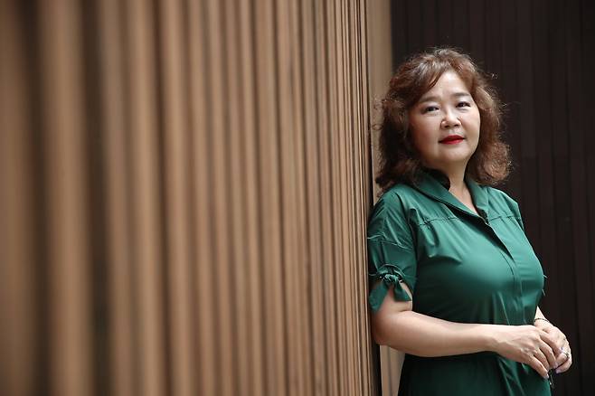 소설가 반수연이 2021년 6월 24일 서울 중구 조선일보사를 찾았다./김연정 객원기자