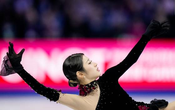 2026 국제빙상경기연맹(ISU) 피겨스케이팅 세계선수권대회에서 13위를 차지한 이해인.〈사진 AP=연합뉴스〉