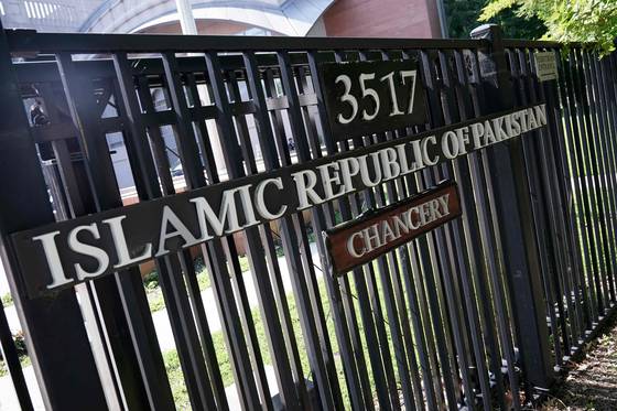 미 워싱턴 D.C.에 위치한 주미 파키스탄 대사관 입구. AFP=연합뉴스