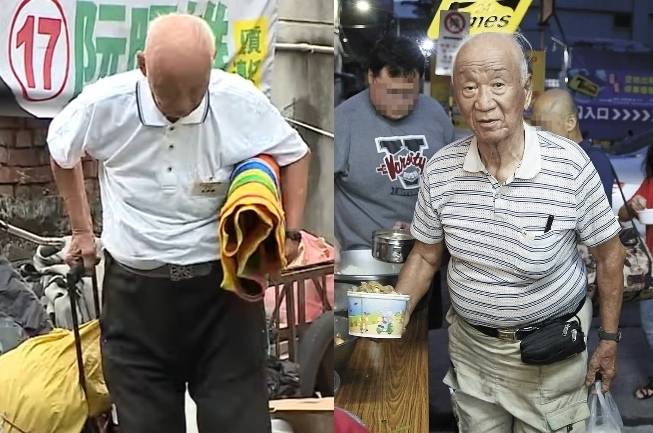 2014년 대만 타이베이 시장 선거에 78세 나이에 출마했다 낙선한 자오옌칭. 당시 폐지를 줍고 공원에서 노숙하며 무료 급식으로 끼니를 해결하는 그의 생활이 화제가 됐다. 자료 : 유튜브 ‘Guess Who’·미러 미디어