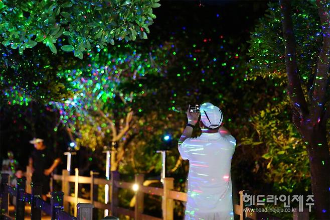 가장 만족도가 높은 새섬공원의 '반딧불'조명. (사진=서귀포시)