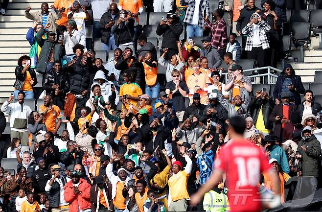 코트디부아르는 득점 후 분위기를 더욱 끌어올렸다. ⓒ 로이터=뉴스1