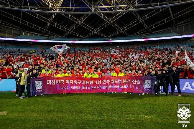 여자축구대표팀이 4월 브라질 쿠이아바에서 열리는 'FIFA 시리즈 2026'에 참가한다. (KFA 제공)