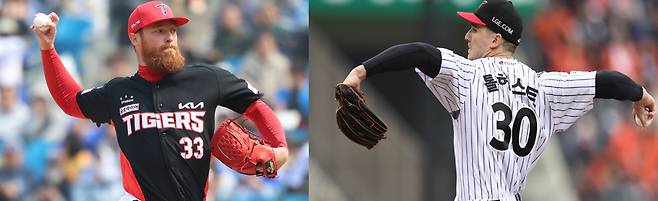 (왼쪽부터) KIA 애덤 올러. LG 앤더스 톨허스트