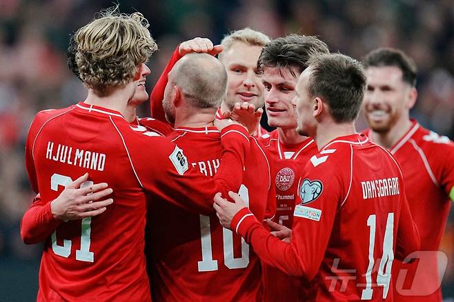 3회 연속 월드컵 본선행에 도전하는 덴마크. ⓒ AFP=뉴스1