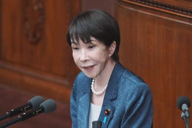 26일 의회에서 발언하는 다카이치 사나에 일본 총리. AFP연합뉴스
