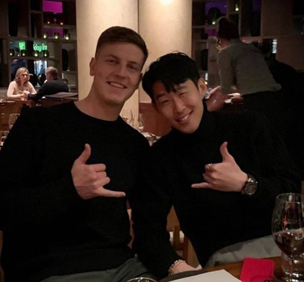 케빈 비머(왼쪽)와 손흥민. /사진=케빈 비머 개인 사회관계망서비스(SNS)