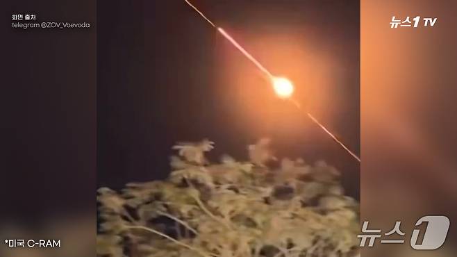 이란 샤헤드 드론 격추하는 미군 C-RAM 방공 시스템