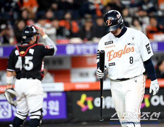 31일 대전한화생명볼파크에서 열린 KT와 한화의 경기. 9회말 한화 노시환이 KT 주권에 삼진으로 물러나고 있다. 대전=허상욱 기자wook@sportschosun.com/2026.03.31/