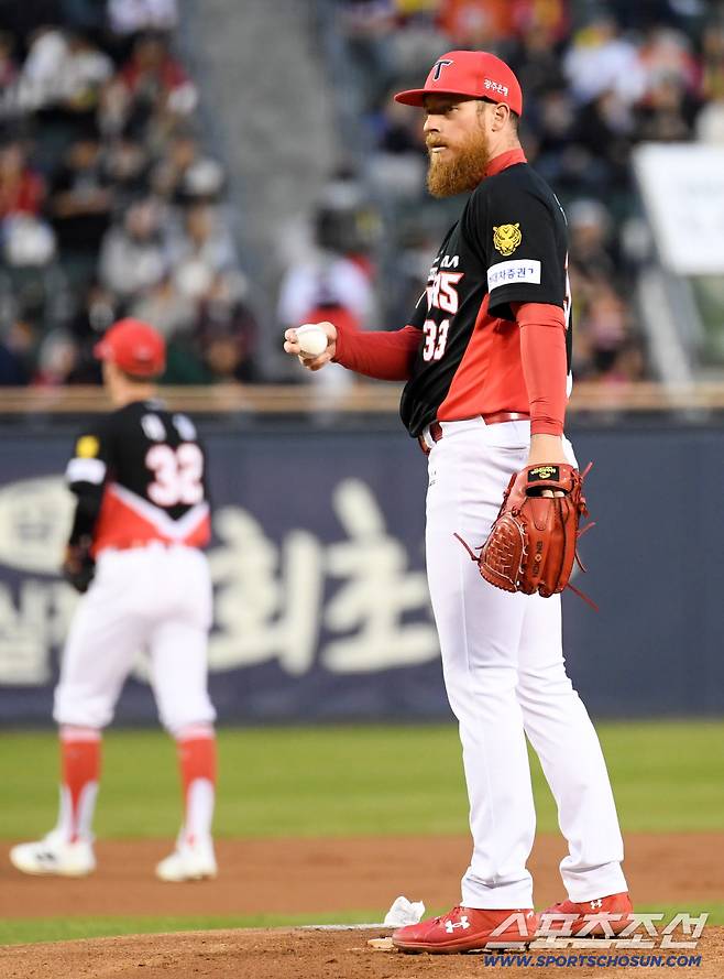 31일 잠실구장에서 열린 LG와 KIA의 경기. KIA 올러가 역투하고 있다. 잠실=박재만 기자 pjm@sportschosun.com/2026.03.31/