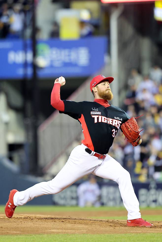 올러가 31일 잠실 LG전에서 역투하고 있다. 사진=KIA 제공