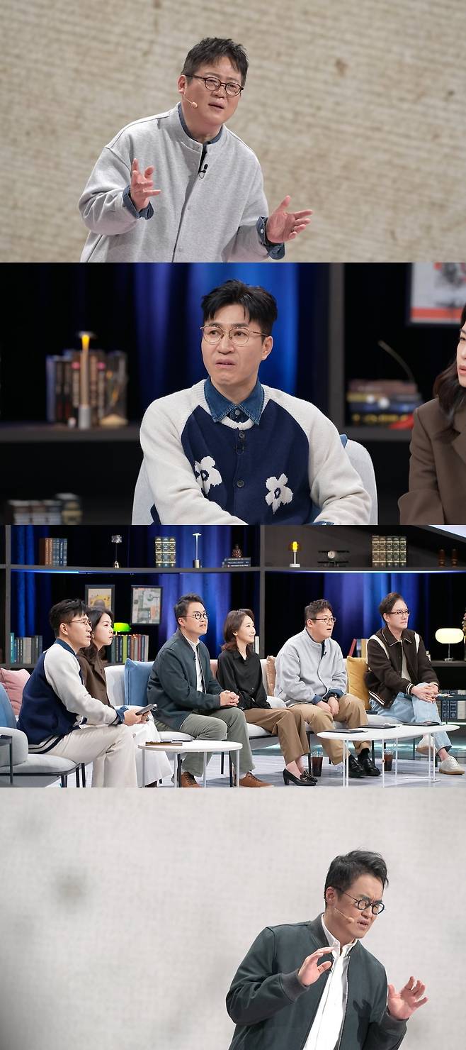 JTBC ‘강연배틀쇼 사기꾼들’이 현재 대한민국에서 가장 인기 많은 강연자들과 함께 ‘강연계 어벤져스 TOP4’ 특집을 선보인다. / 사진=JTBC ‘강연배틀쇼 사기꾼들’
