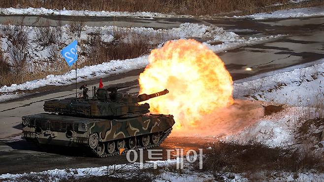 2025 한미연합 수도기계화보병사단 통합화력 실사격 훈련 모습.(사진공동취재단)