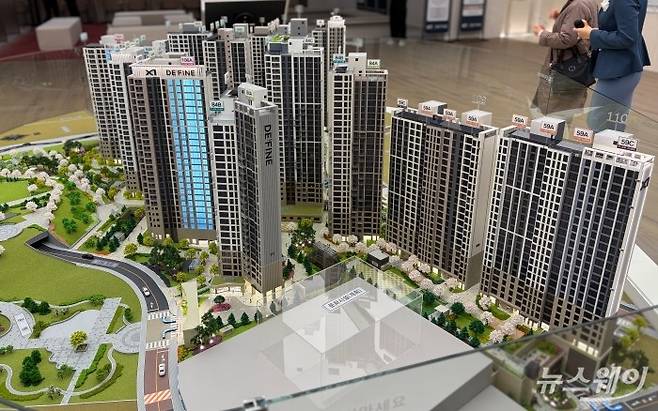 GS건설·SK에코플렌트가 시공하는 '라클라체자이드파인' 모형도. 사진=박상훈 기자