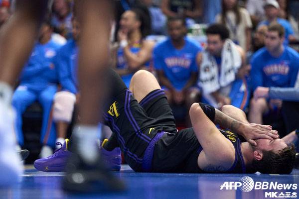 루카 돈치치가 다쳤다. 사진(美 오클라호마시티)= 김재호 특파원