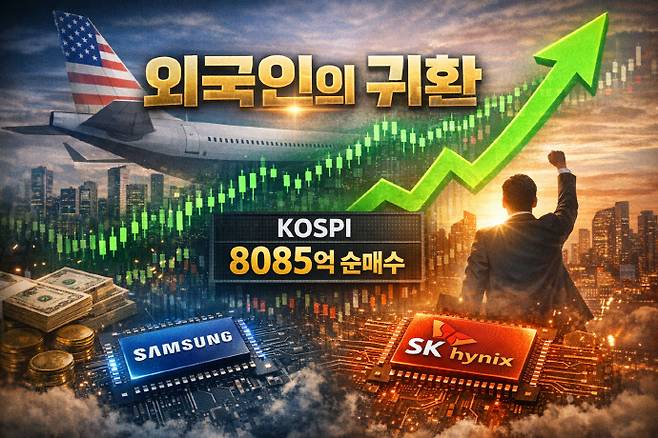 중동발 지정학적 충격으로 대규모 자금을 빼냈던 외국인 투자자들이 다시 국내 증시로 돌아섰다. /AI생성 이미지