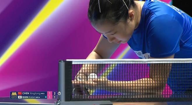 세계탁구연맹 월드컵 8강전 <중계화면 캡쳐>