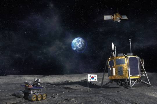 우리나라의 달 착륙 상상도. 우주청 제공.