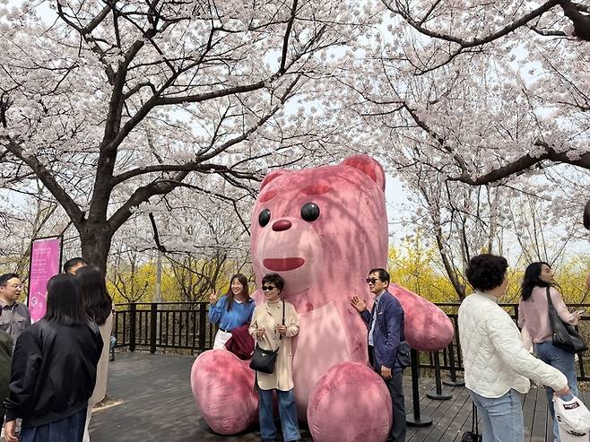 2026 영등포 여의도 봄꽃축제 밸리곰 포토존 / 사진= 문서연 여행+ 기자