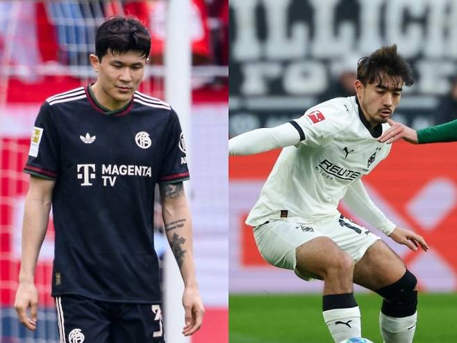 축구국가대표팀 일정을 마치고 소속팀에 돌아간 바이에른 뮌헨 김민재(왼쪽)는 5일(한국시간) 끝난 프라이부르크와 원정경기에 선발 출전해 87분을 소화했고 묀헨글라트바흐 옌스 카스트로프는 하이덴하임과 홈경기서 도움을 기록했다. 프라이부르크·묀헨글라트바흐|AP뉴시스